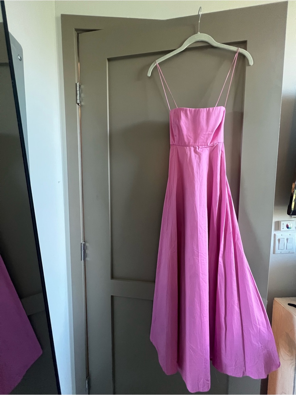 Zara Hot Pink Spaghetti Strap Maxi Dress